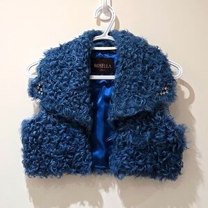 Faux Fur Blue Vest